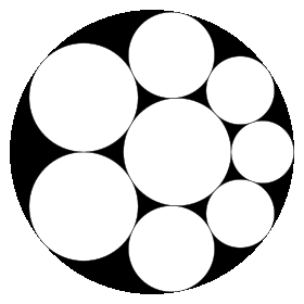 A rotating Steiner chain: circles filling the annulus between an outer and inner circle